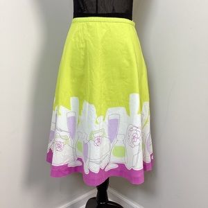 Liz Claiborne Women’s Yellow Green Pink Hem with Champagne sunglasses print